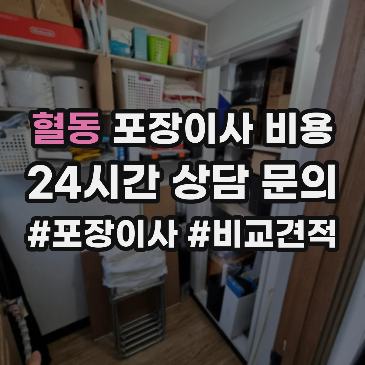 혈동 포장이사 비용