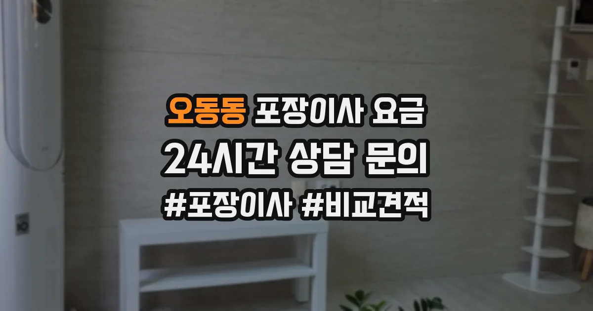 오동동 포장이사 요금