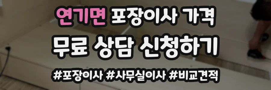 연기면 포장이사 가격
