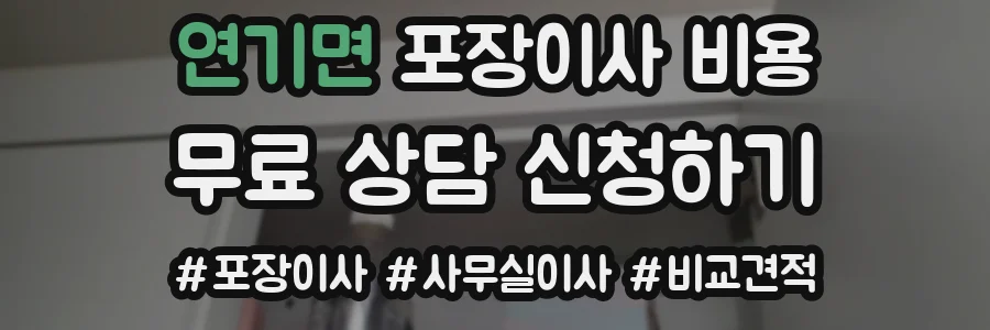 연기면 포장이사 비용
