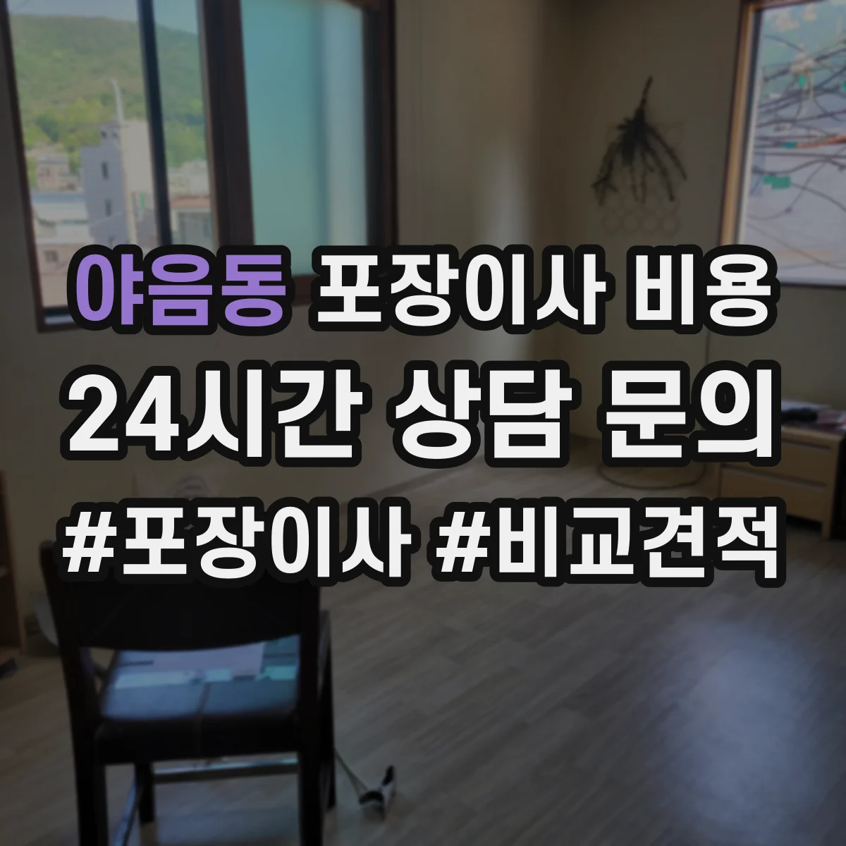 야음동 포장이사 비용