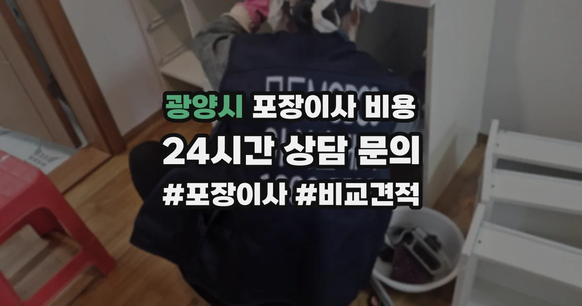 광양시 포장이사 비용