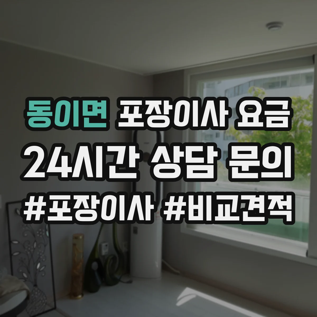 동이면 포장이사 요금