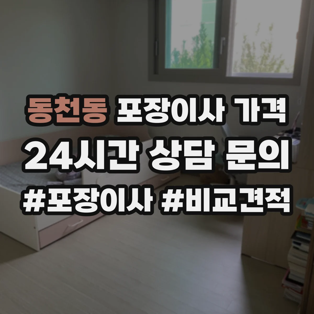 동천동 포장이사 가격