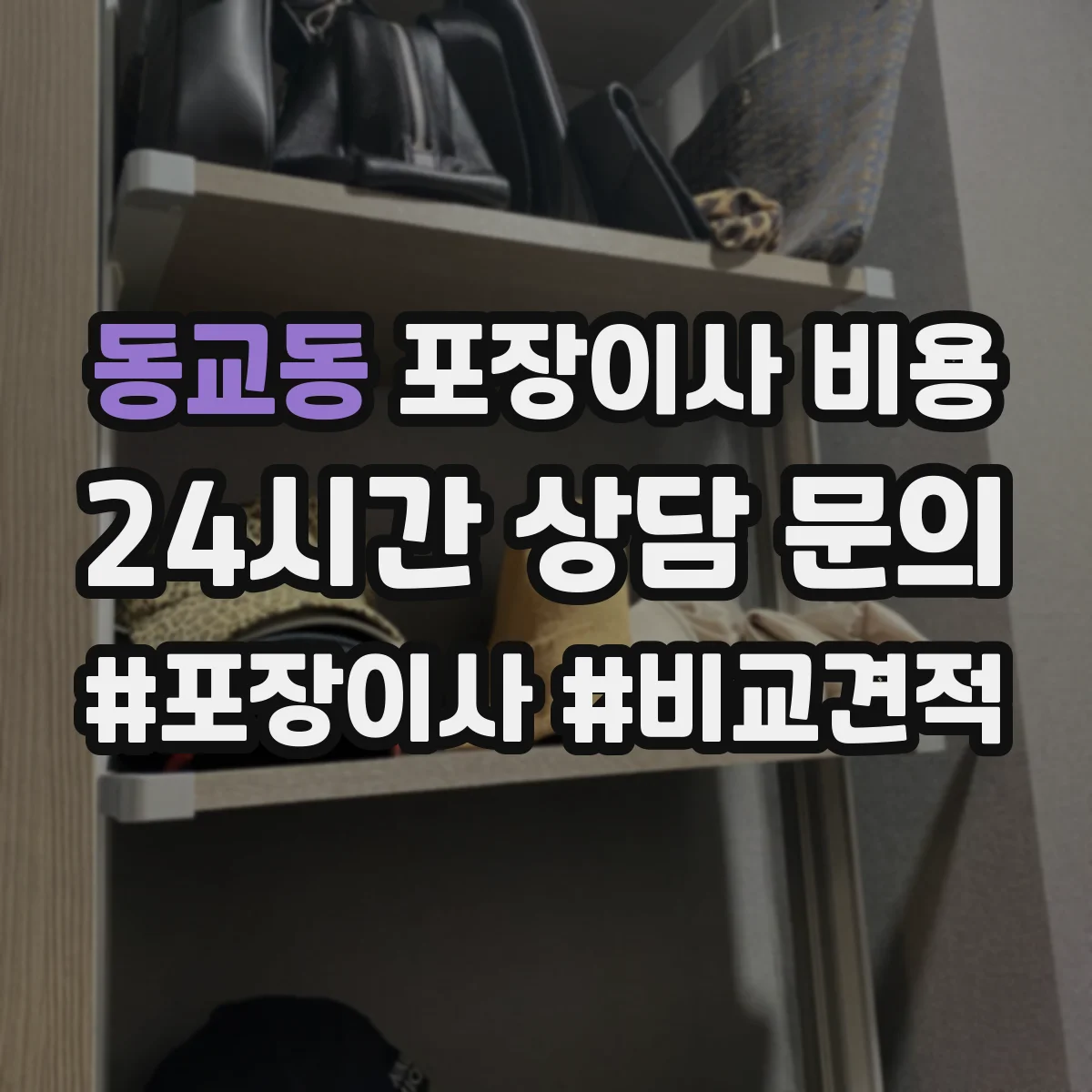 동교동 포장이사 비용