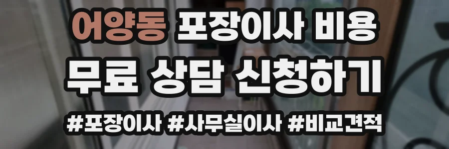 어양동 포장이사 비용