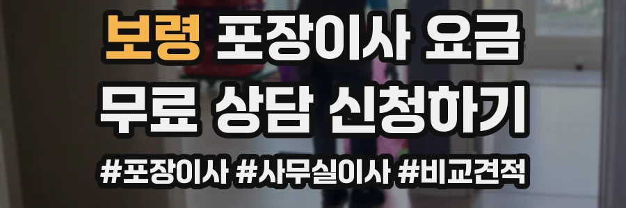 보령 포장이사 요금