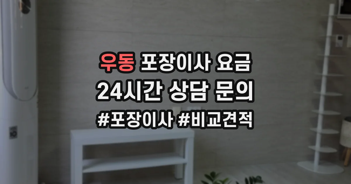 우동 포장이사 요금