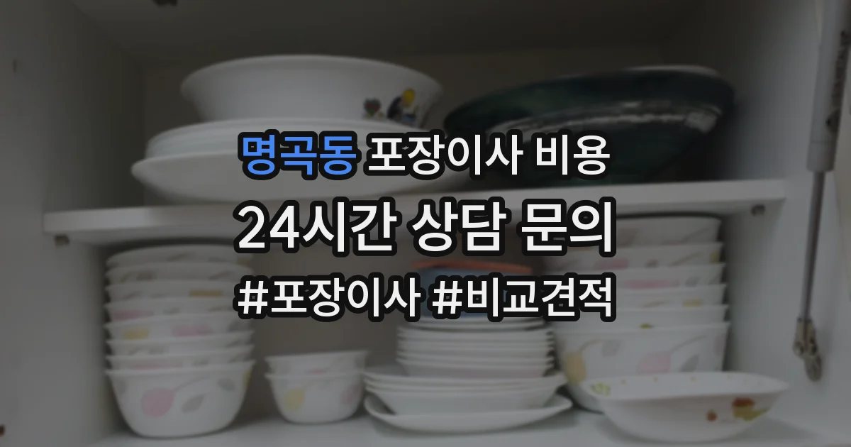 명곡동 포장이사 비용