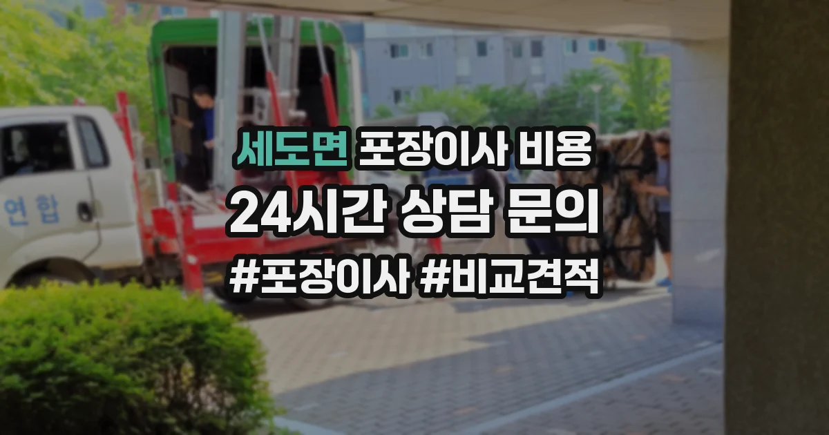 세도면 포장이사 비용
