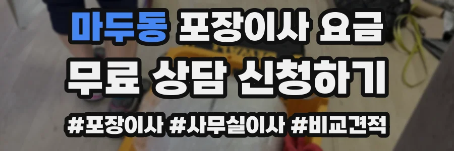 마두동 포장이사 요금