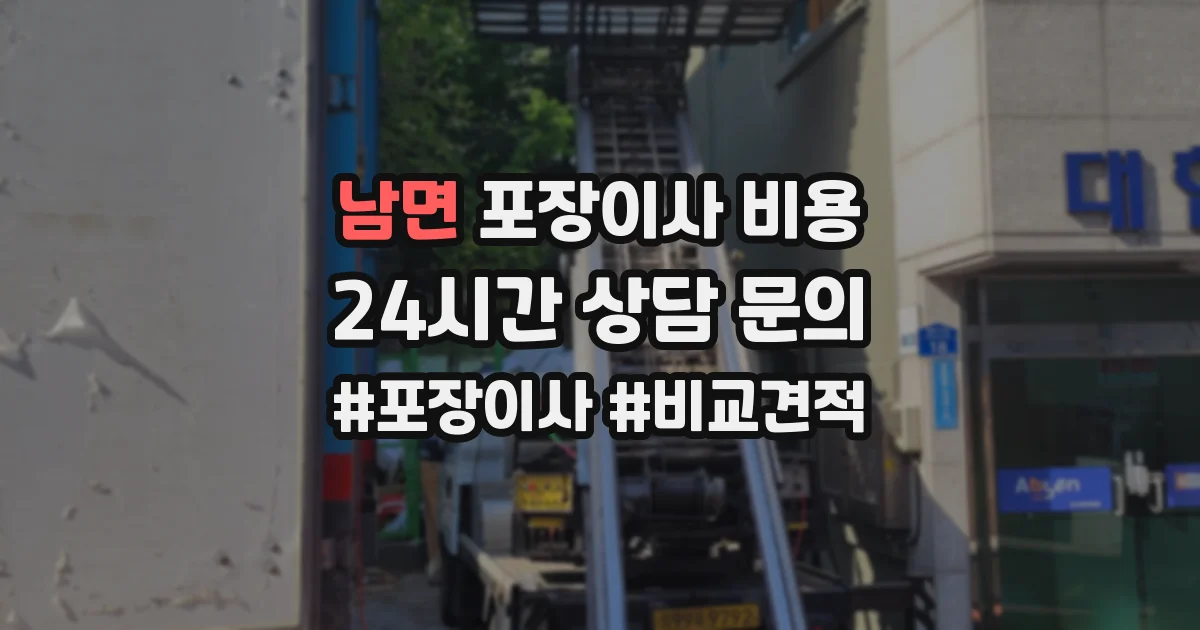남면 포장이사 비용