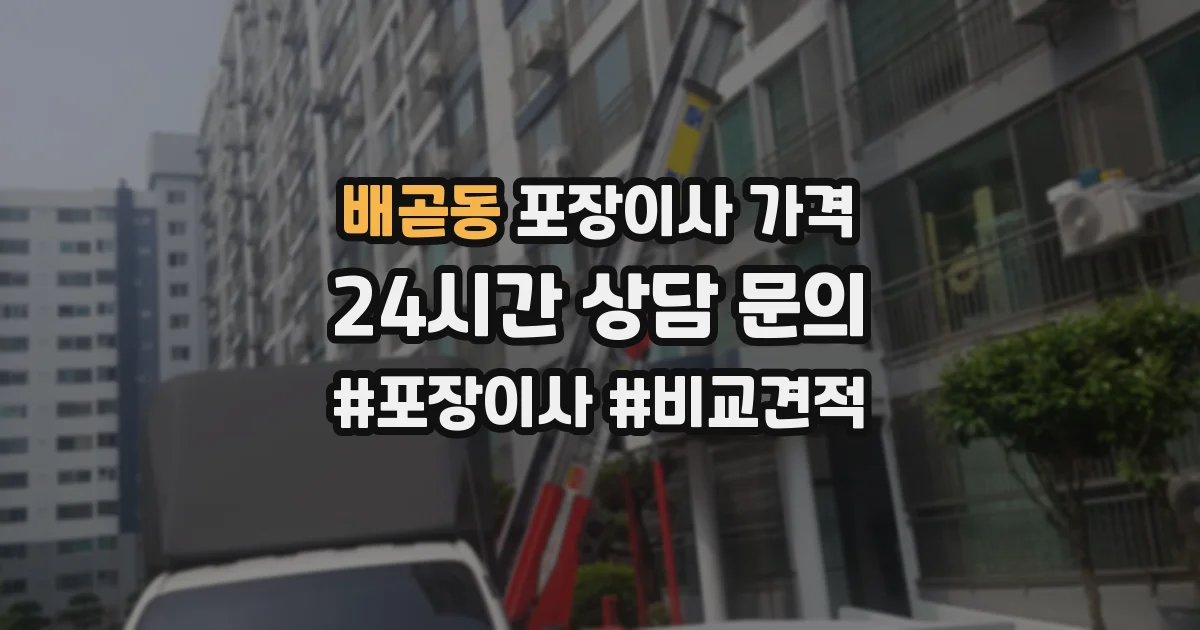 배곧동 포장이사 가격
