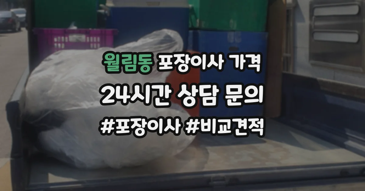 월림동 포장이사 가격