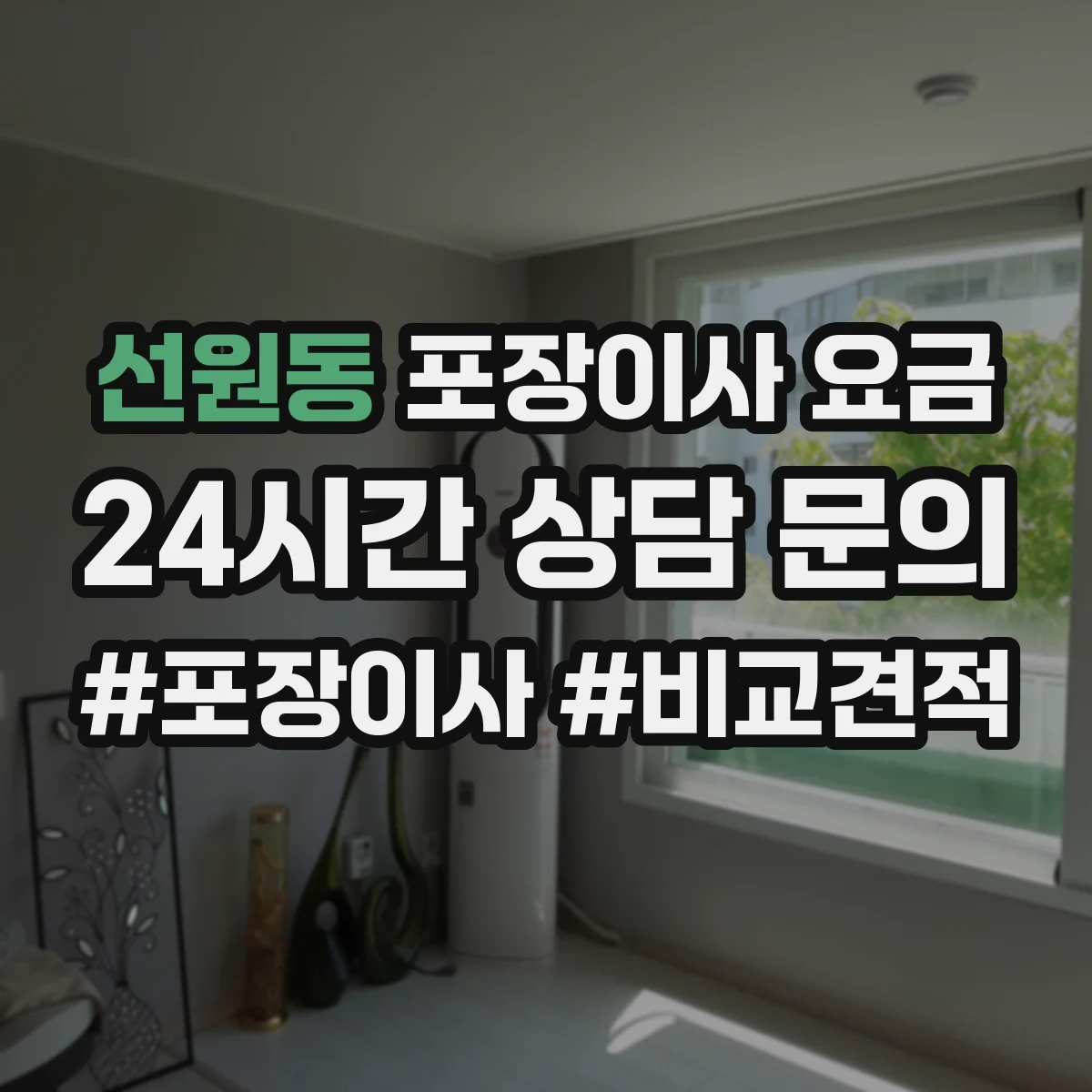 선원동 포장이사 요금