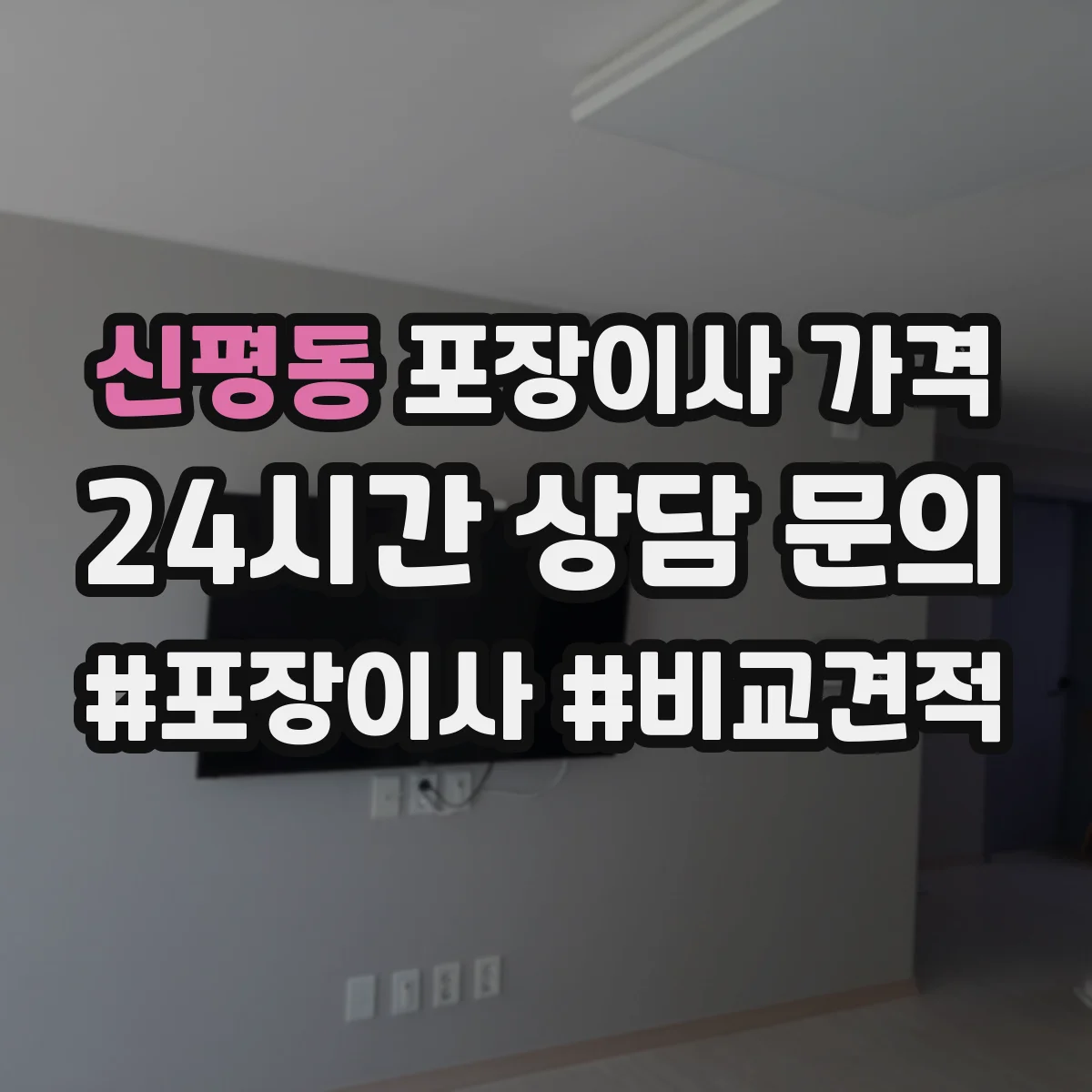신평동 포장이사 가격