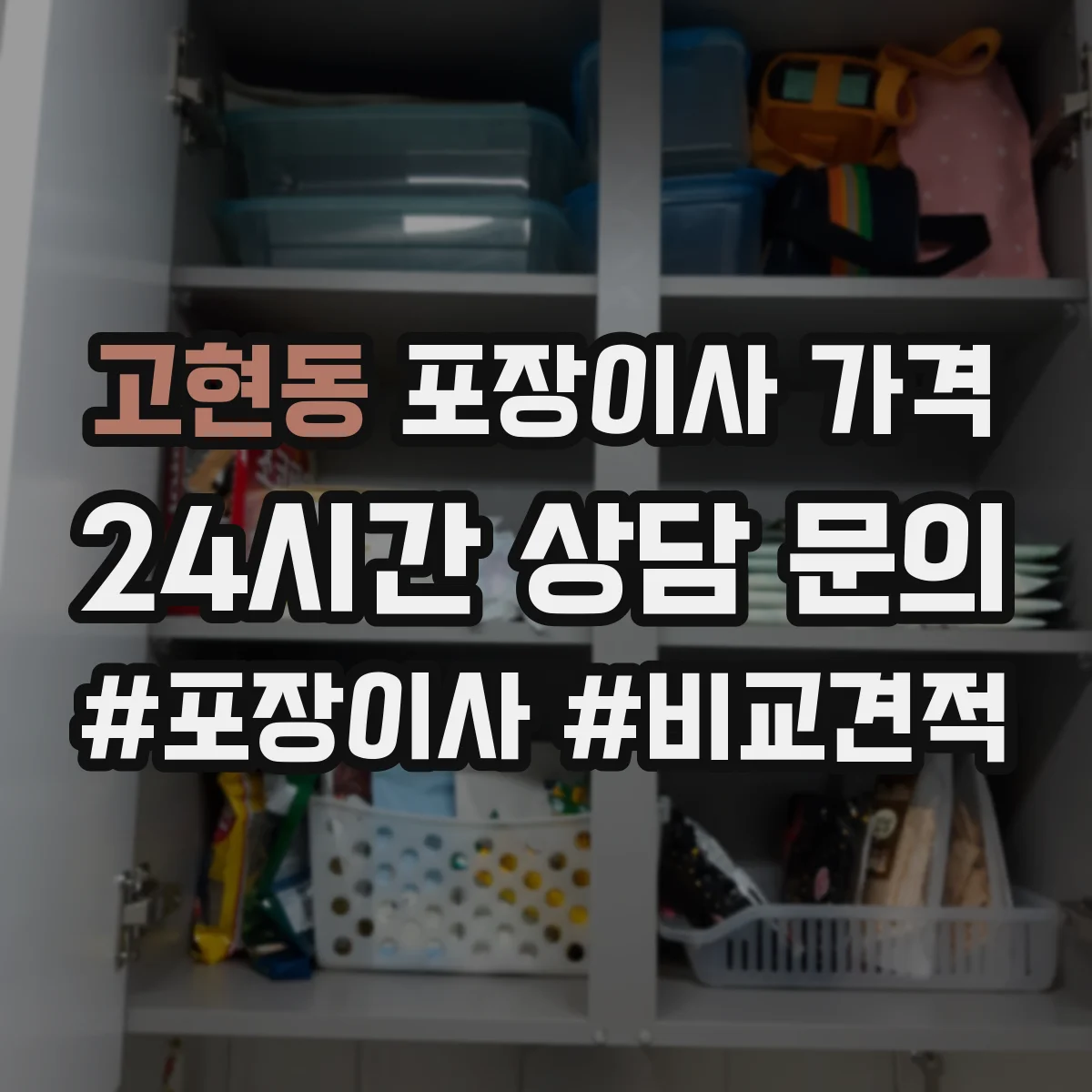 고현동 포장이사 가격