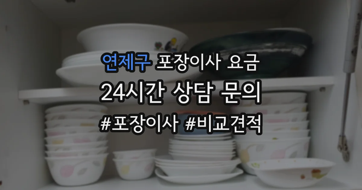 연제구 포장이사 요금