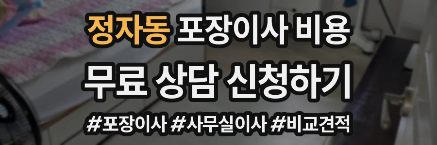 정자동 포장이사 비용
