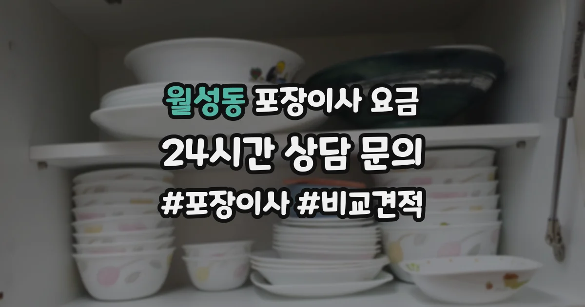월성동 포장이사 요금