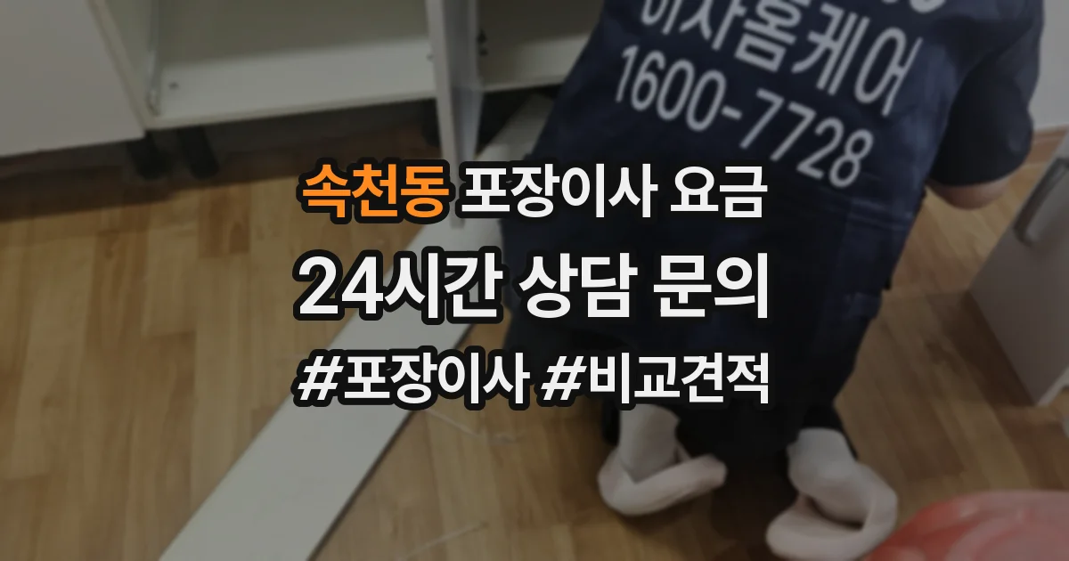 속천동 포장이사 요금