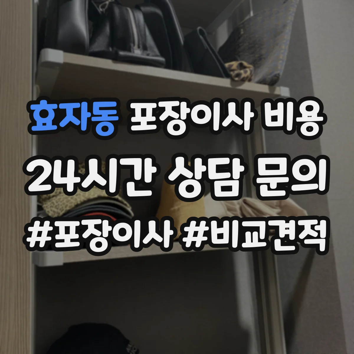 효자동 포장이사 비용