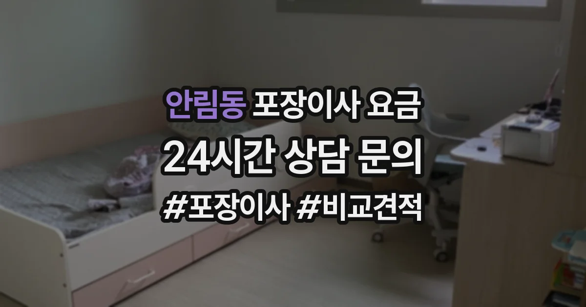 안림동 포장이사 요금