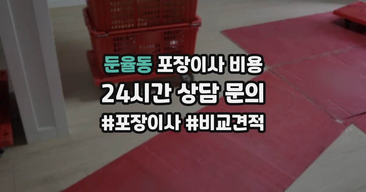 둔율동 포장이사 비용