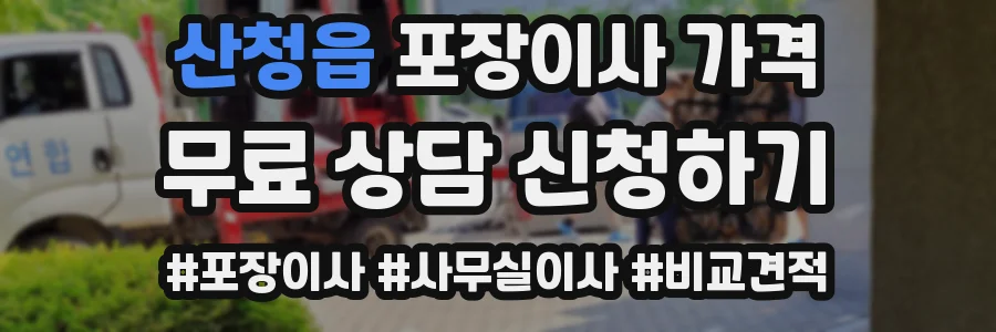 산청읍 포장이사 가격