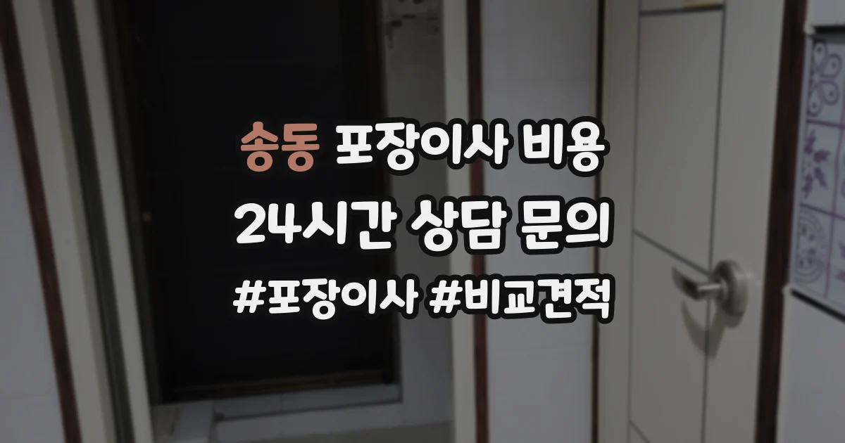 송동 포장이사 비용