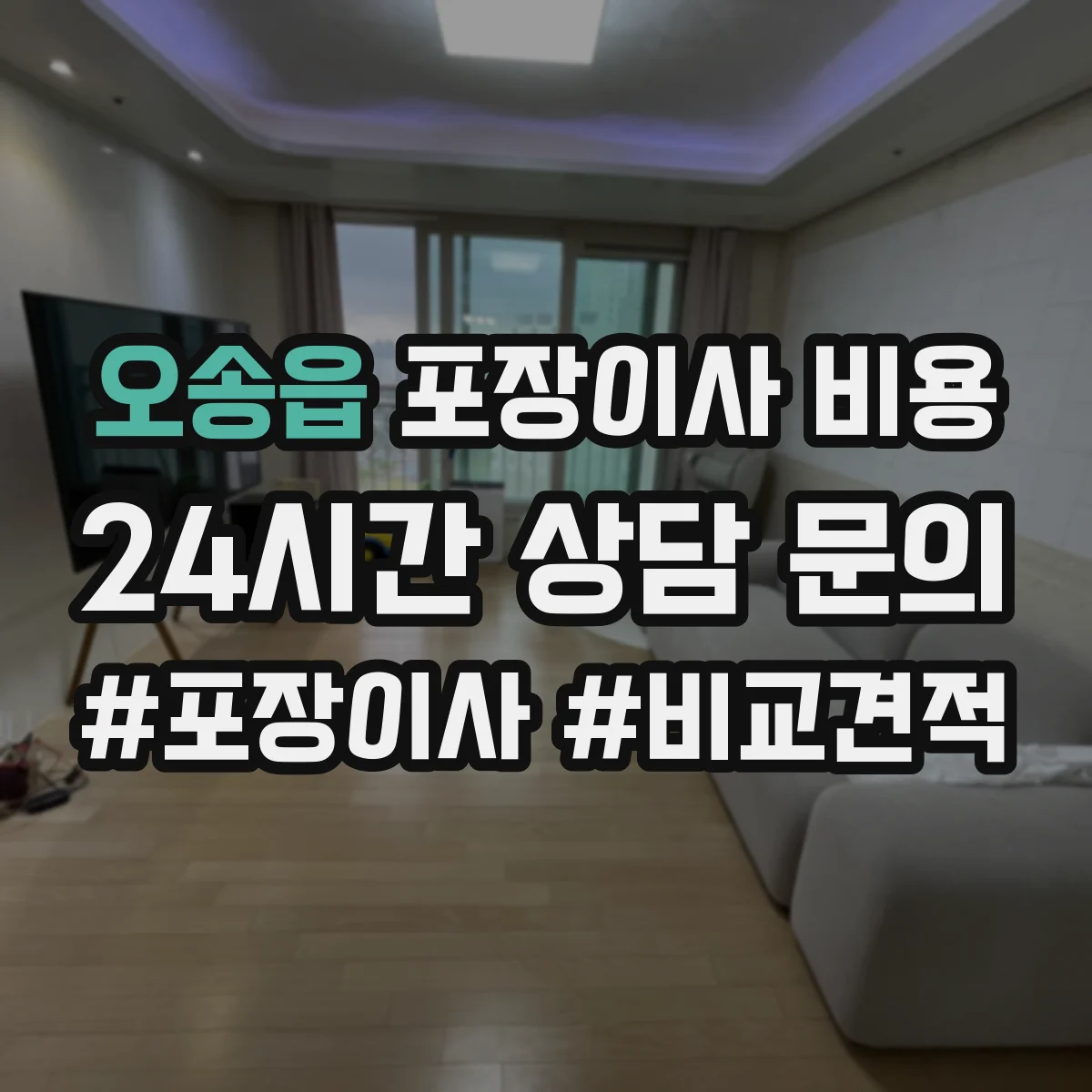 오송읍 포장이사 비용