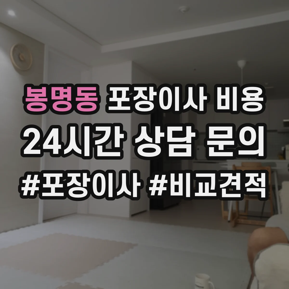 봉명동 포장이사 비용