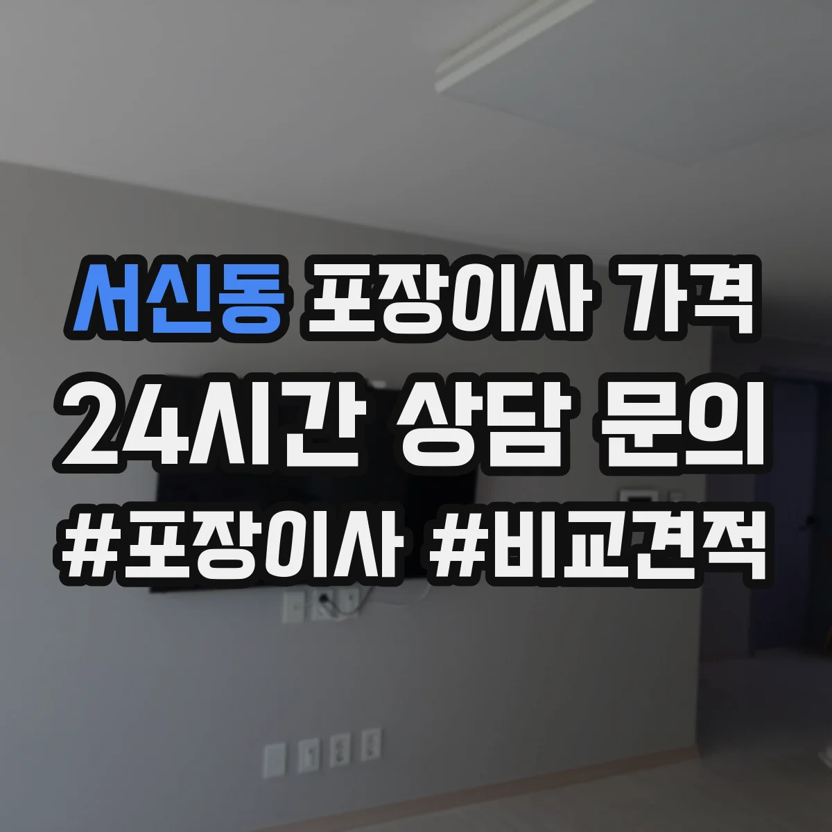 서신동 포장이사 가격