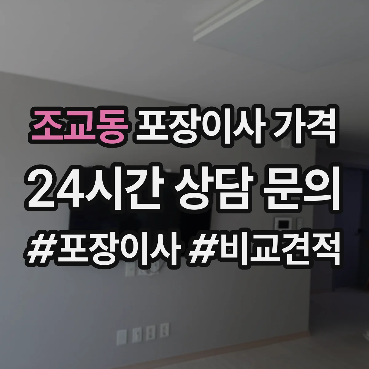 조교동 포장이사 가격