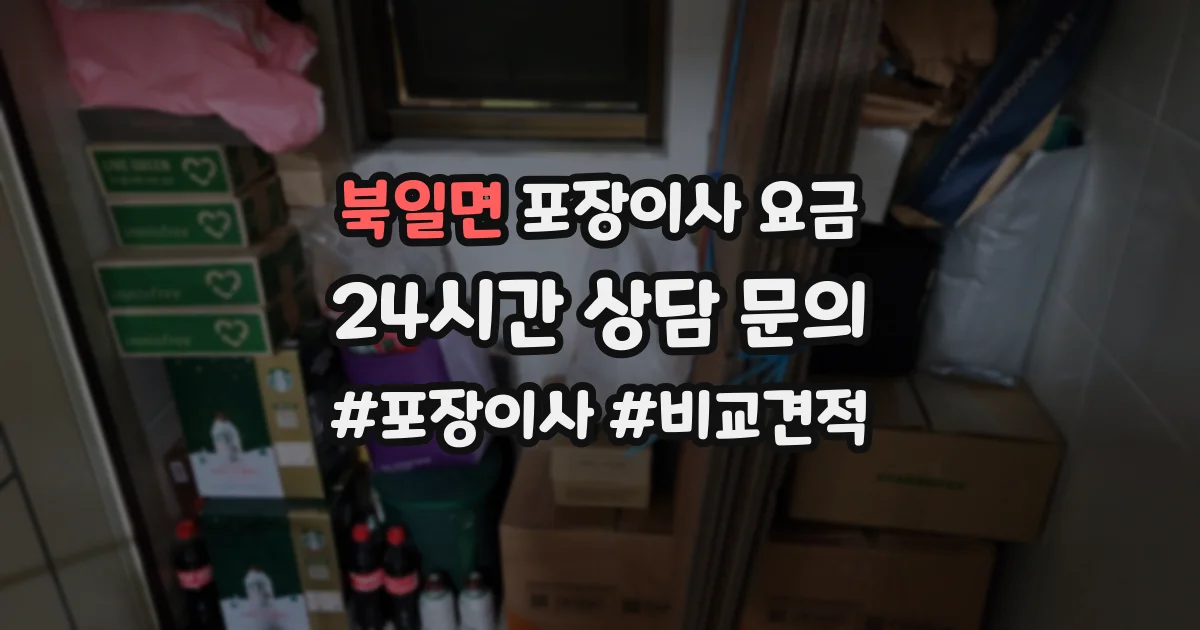 북일면 포장이사 요금