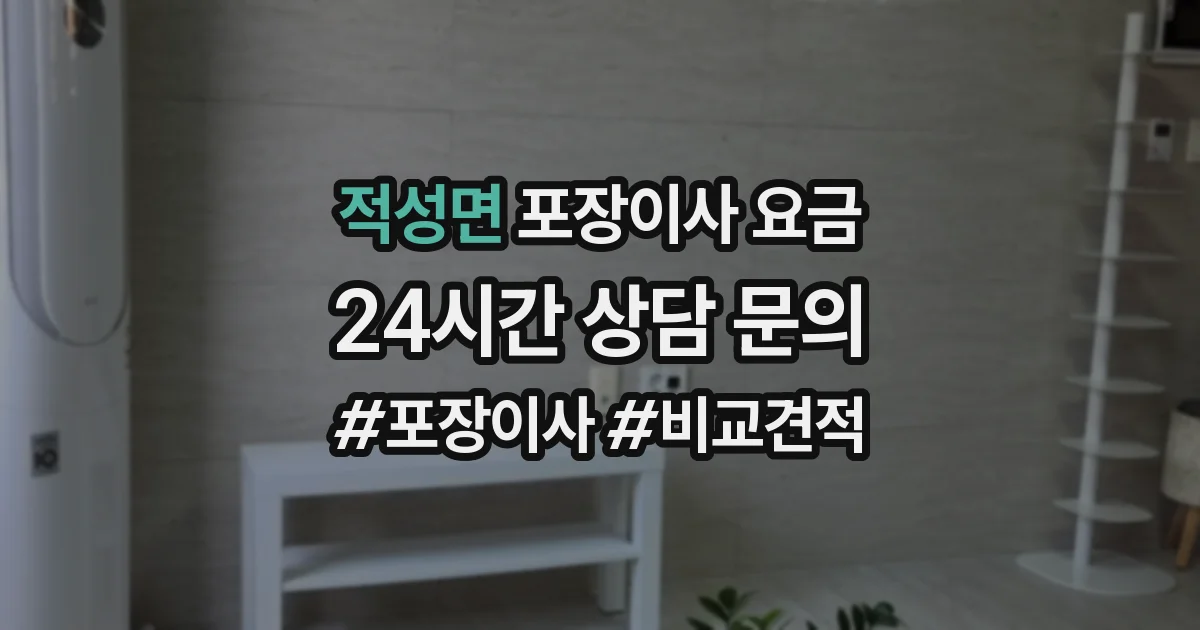 적성면 포장이사 요금