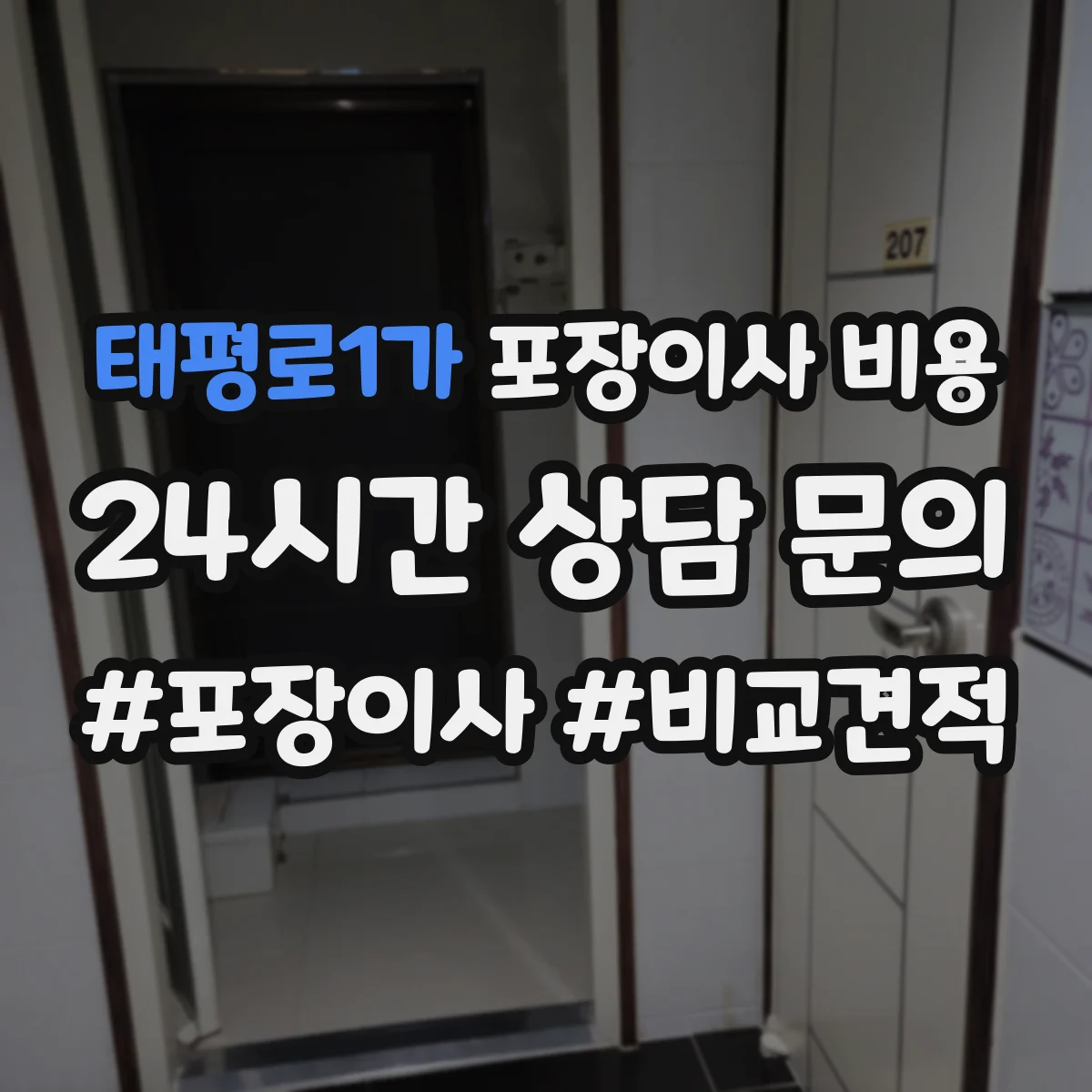 태평로1가 포장이사 비용
