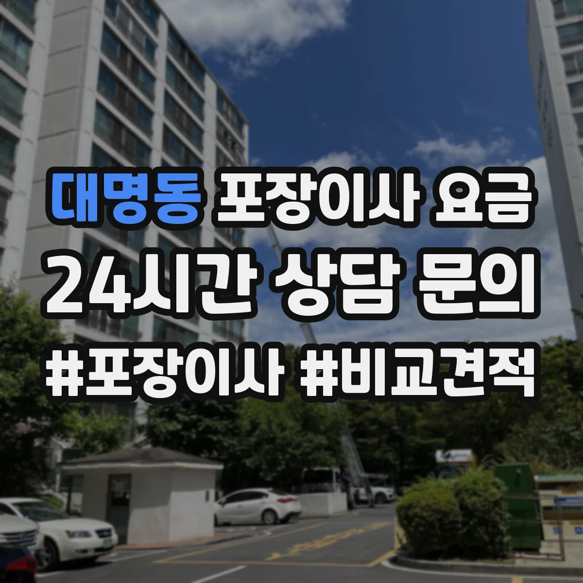 대명동 포장이사 요금