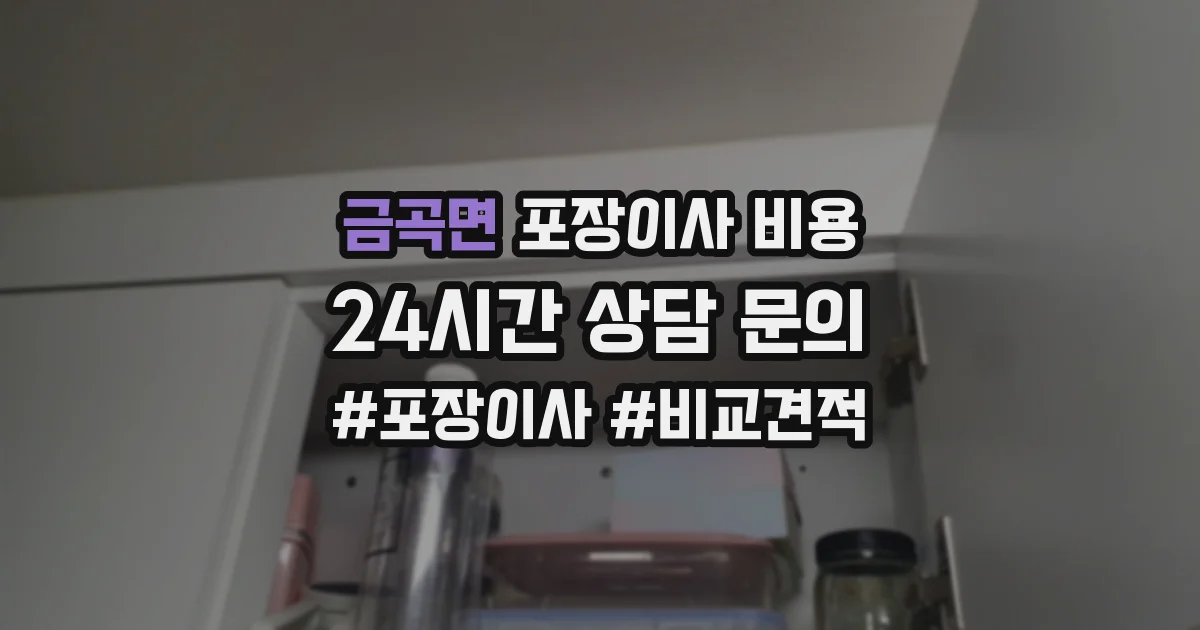 금곡면 포장이사 비용