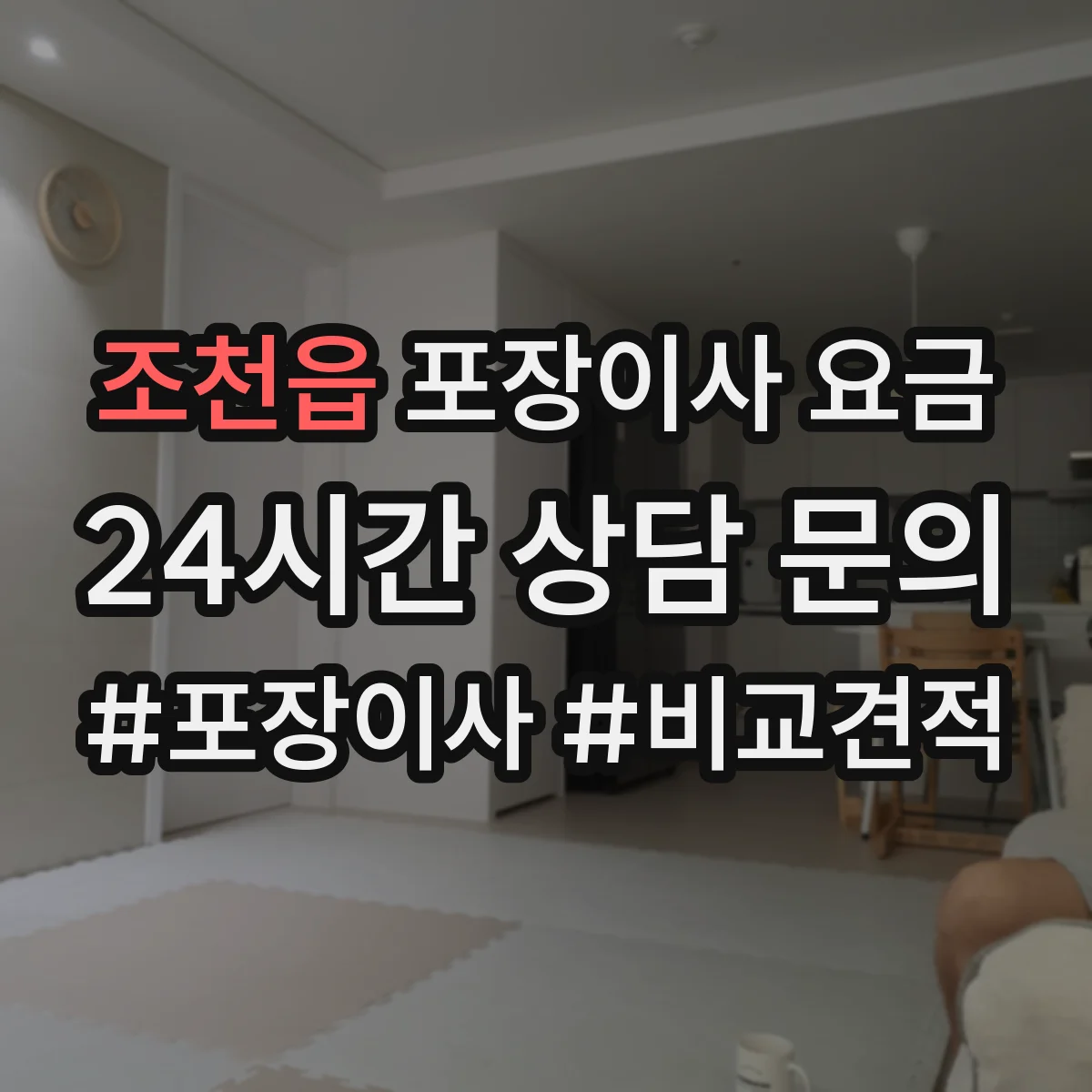 조천읍 포장이사 요금