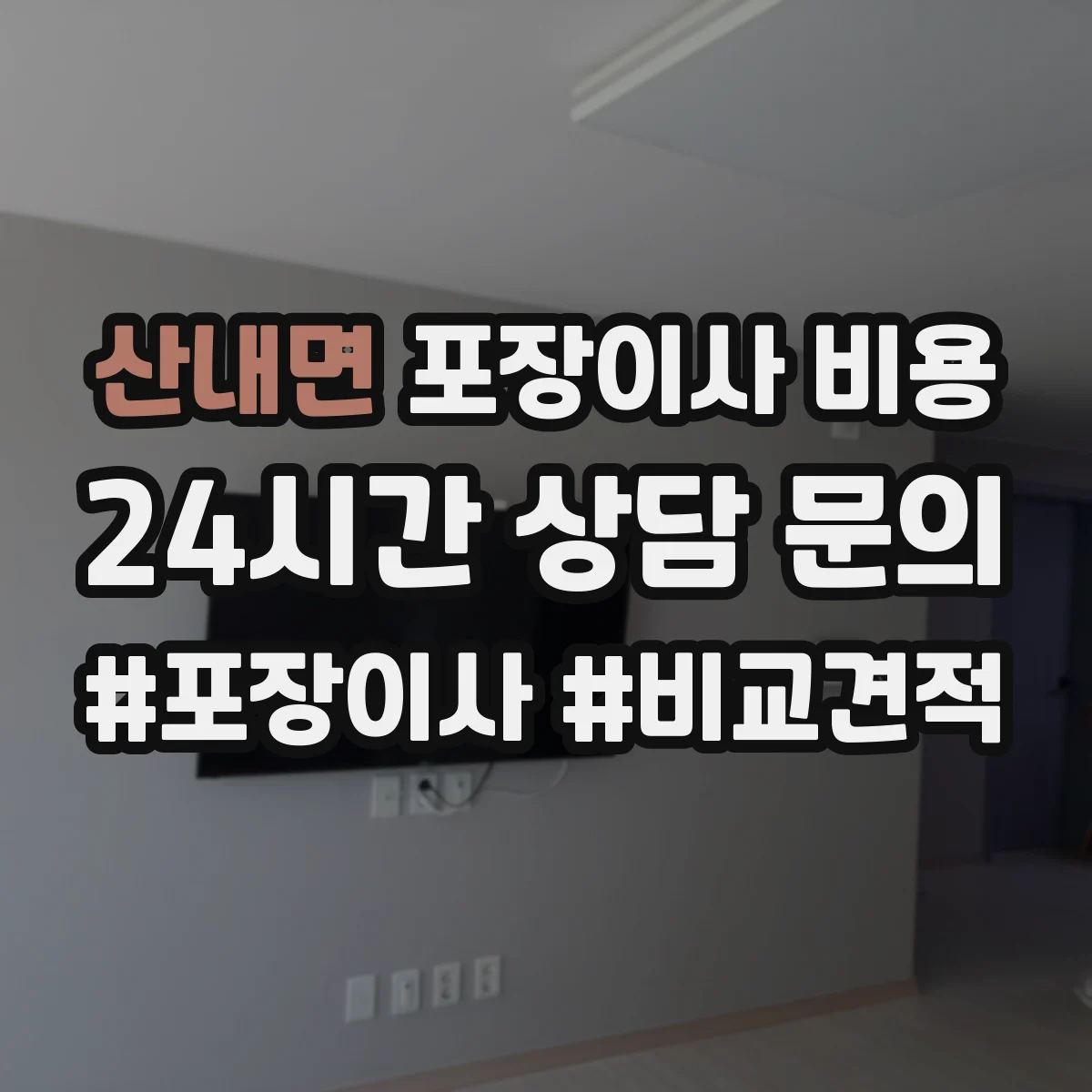 산내면 포장이사 비용