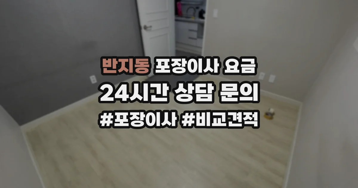 반지동 포장이사 요금