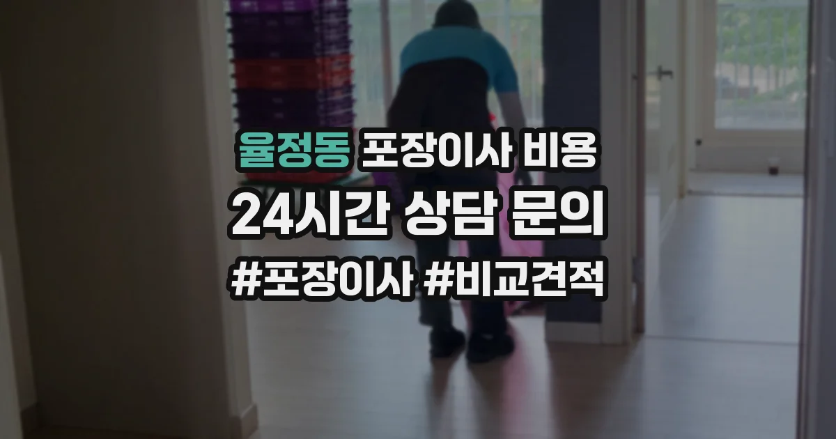 율정동 포장이사 비용