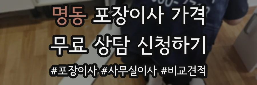 명동 포장이사 가격