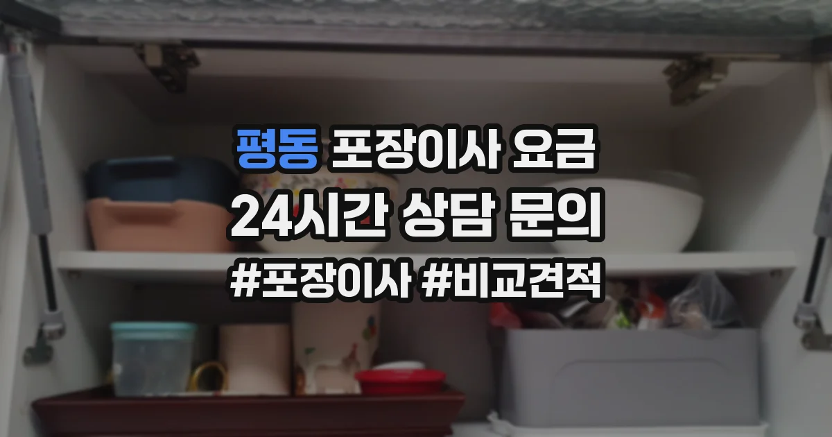 평동 포장이사 요금