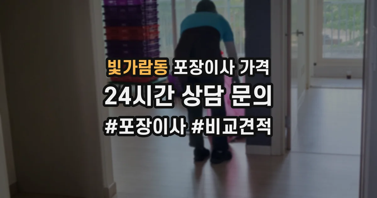 빛가람동 포장이사 가격