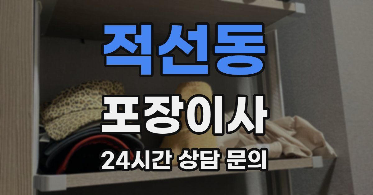 적선동 포장이사
