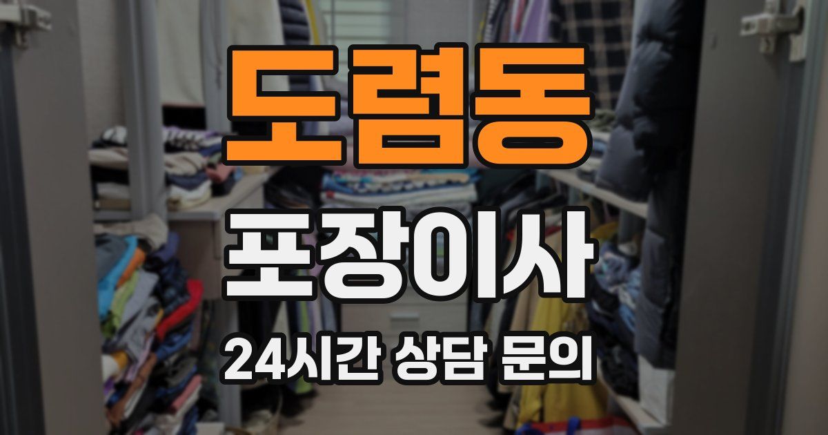 도렴동 포장이사