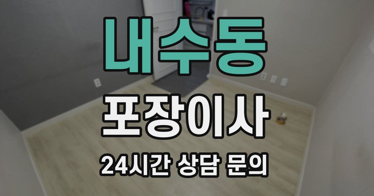 내수동 포장이사