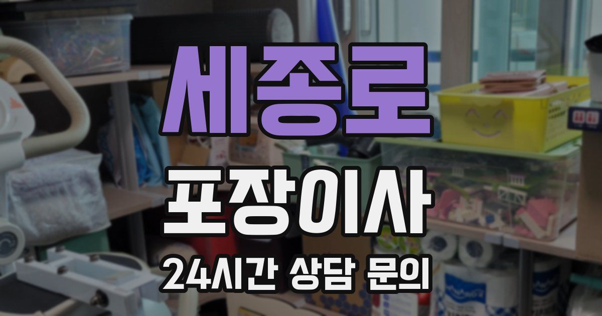 세종로 포장이사